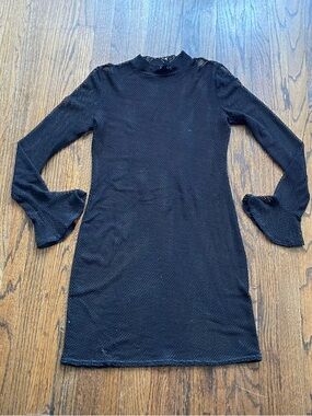 Derek Heart Black Mini Fishnet Dress